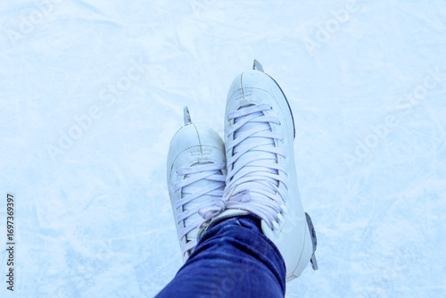Wallpaper Mural feet in skates on ice Torontodigital.ca