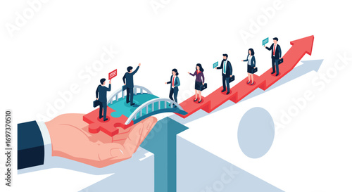 Building bridges for business growth international cooperation and teamwork driving success forward