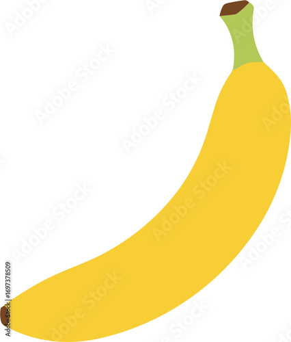 Simple Flat Illustration Ripe Banana Tropical Fruit Food Element