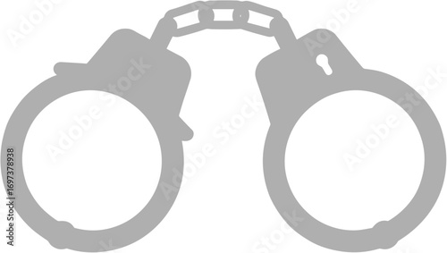 Simple Solid Handcuff Criminal Restraint Tool Law Enforcement Equipment Icon