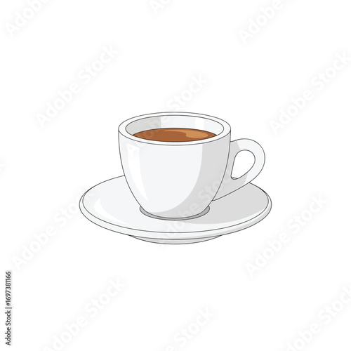 Espresso Cup on a Small Saucer