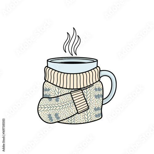 Winter Themed Mug with Cozy Sweater