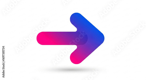 Vibrant gradient arrow pointing right, symbolizing direction, progress, and modern design
