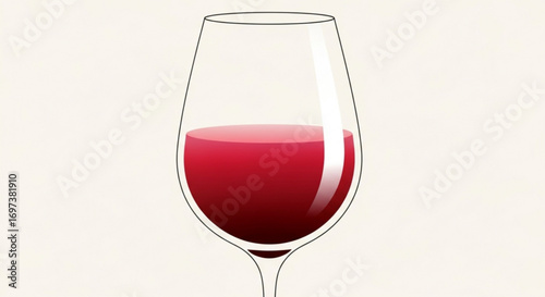 Elegant glass of red wine, showcasing its rich color and inviting aroma