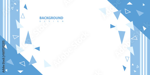 Symmetrical Blue Triangle and Line Border