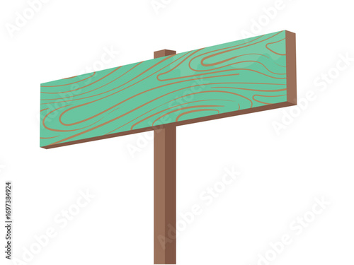 Blank nameplate colored wooden plank