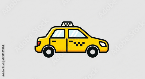 A yellow taxi cab icon, representing urban transportation and taxi service availability