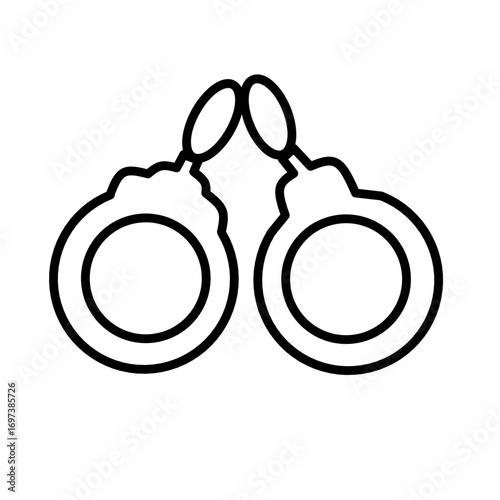 Handcuffs Icon - Police Arrest Symbol