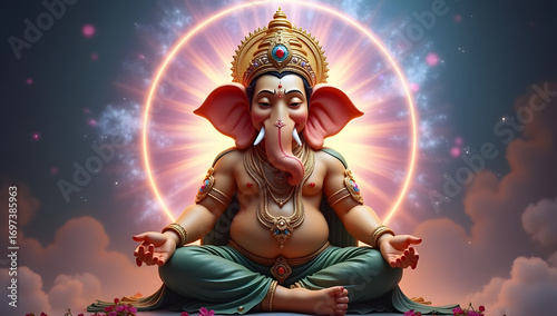 Vinayaka with Cosmic Mandala