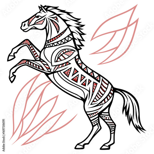 Tribal Horse Illustration