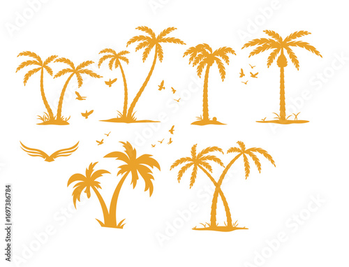 vector illustration of palm trees