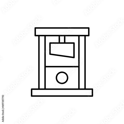 Guillotine vector icon set collection. Guillotine linear illustration for web and app..eps