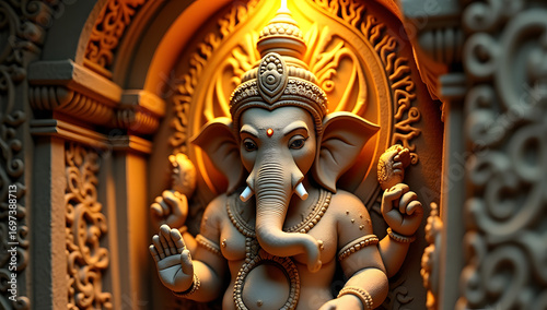 Vinayaka in Ancient Stone Temple