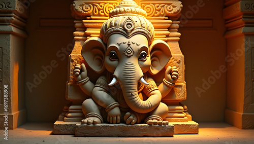 Vinayaka in Ancient Stone Temple