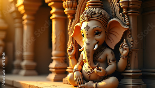 Vinayaka in Ancient Stone Temple