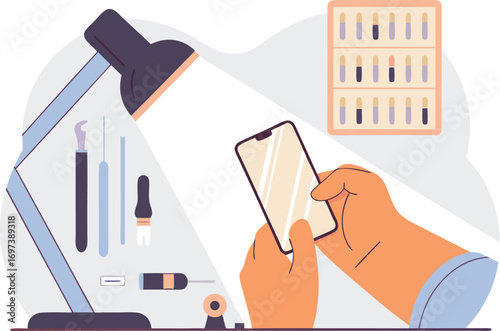 Smartphone Repair Technician at Work