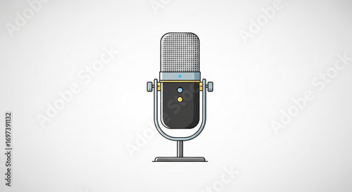 Retro microphone for podcasting, broadcasting, and vintage audio recording