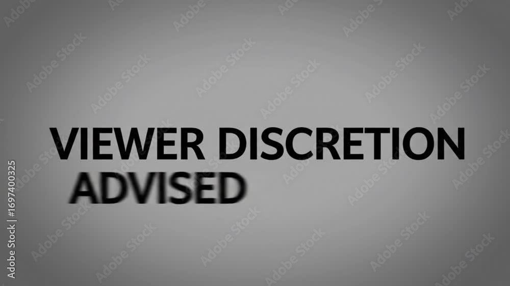 viewer discretion advised warning text overlay Stock ビデオ | Adobe Stock