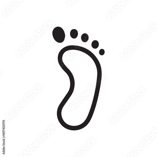 A black foot print