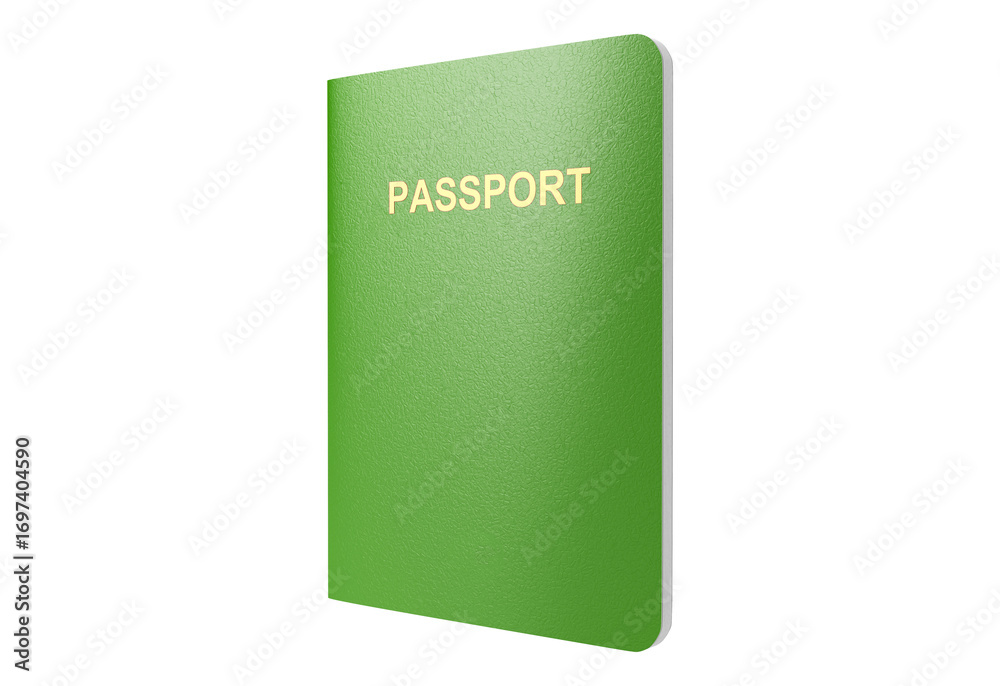 Green passport book isolated on transparent background Green passport book isolated on transparent background
