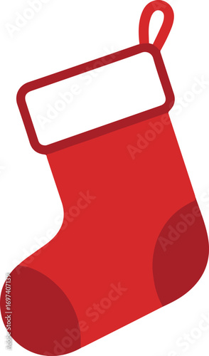 Christmas stocking stuffer sock flat icon for apps and websites