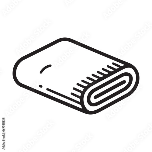 towel icon Line Art. Element of web icon for mobile concept and web apps. with white background