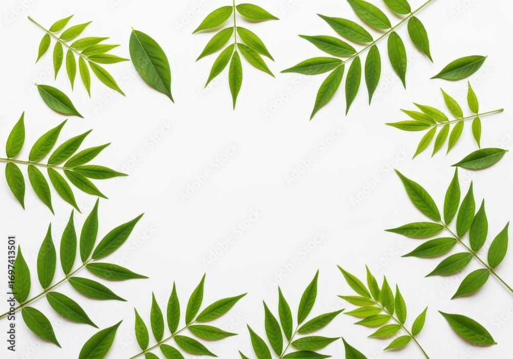 custom made wallpaper toronto digitalNatural green leaves creating a white blank space