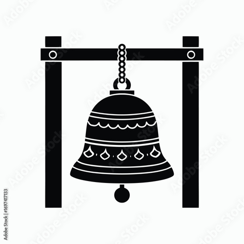 Temple Bell Icon Vector Illustration