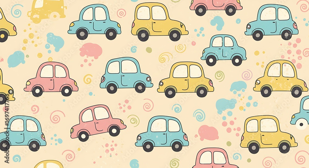 Cute cars pattern design Cute cars pattern design