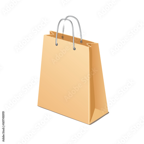 paper bag isolated on white