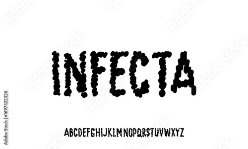 Smoke.Vector fusion type. trendy font created in hand drawn line style. Cute font for banner print card poster for t-shirt.