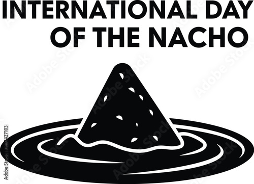 International day of the nacho with nachos vector illustration