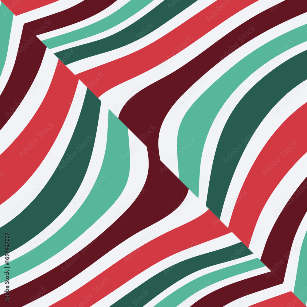 Obraz premium Festive Celebration Of Christmas With Traditional Colors In A Delightful Pattern.