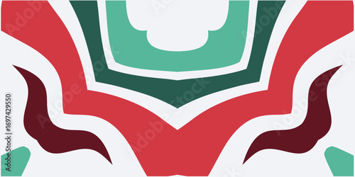 Festive Swirls And Shapes Reflecting Christmas Spirit With Bold Colors Creating A Merry Design.