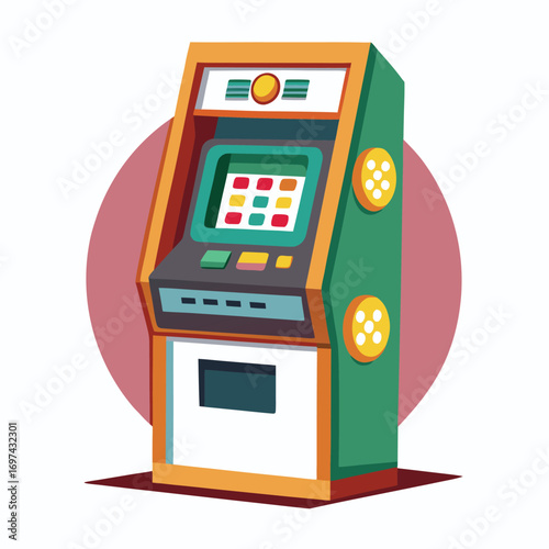 Vector arcade game machine icon