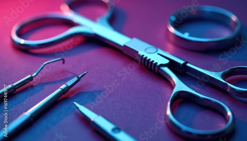 Surgical instruments for cosmetic procedures, precision tools , clamp, precision, cosmetic