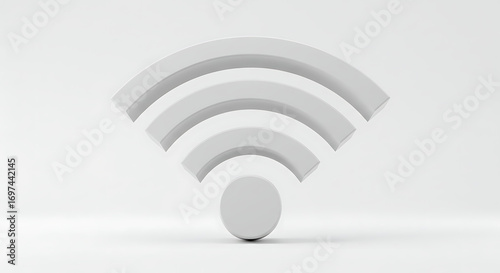 White wireless network symbol