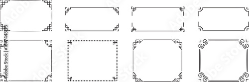 Elegant Vector Frame Corners and Simple Ornamental Borders