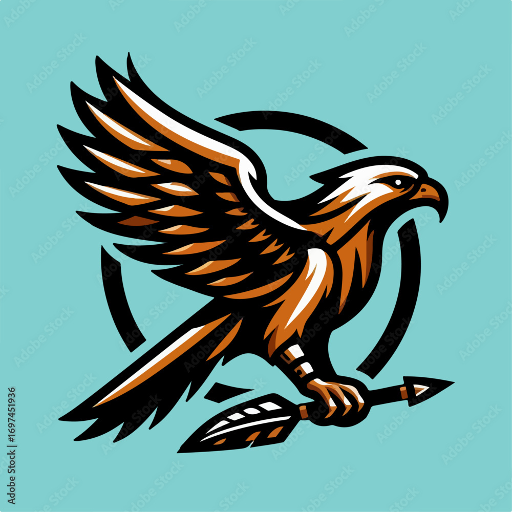Obraz premium vector illustration of falcon logo