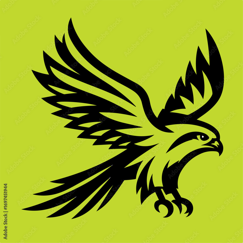 Obraz premium premium vector illustration silhouette of falcon logo