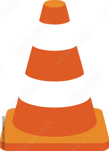 Construction cone vector icon
