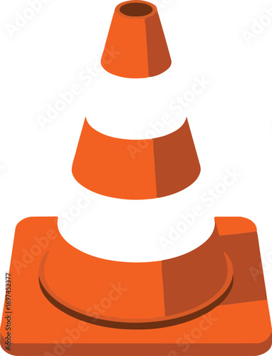 Construction cone vector icon
