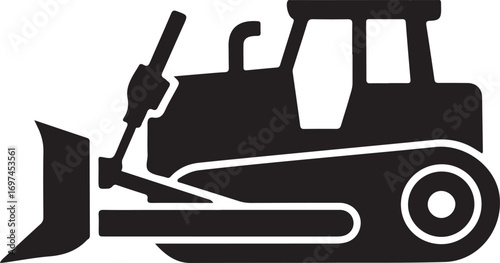 Crawler bulldozer icon