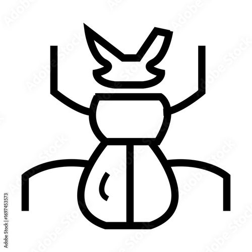 vector illustration of a insect outline icon