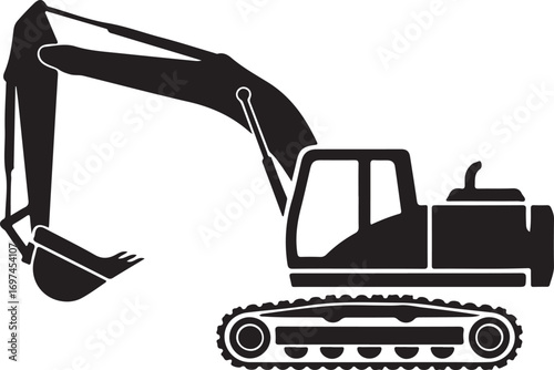 Crawler excavator icon