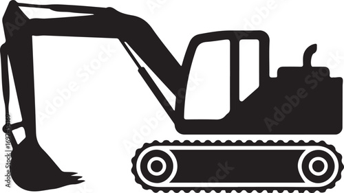 Crawler excavator icon