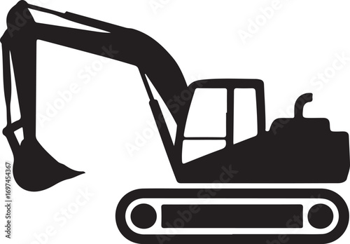 Crawler excavator icon