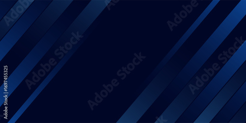Abstract blue banner design vector, dynamic sporty horizontal background template for media promotion or web banner
