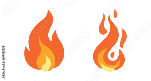 vector illustration of a fire