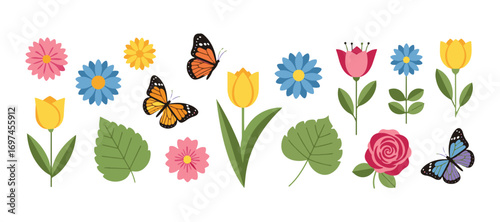Flower, leaf, and butterfly designs. A high-res JPEG is attached. Keep scrolling to see more of my illustrations linked below.